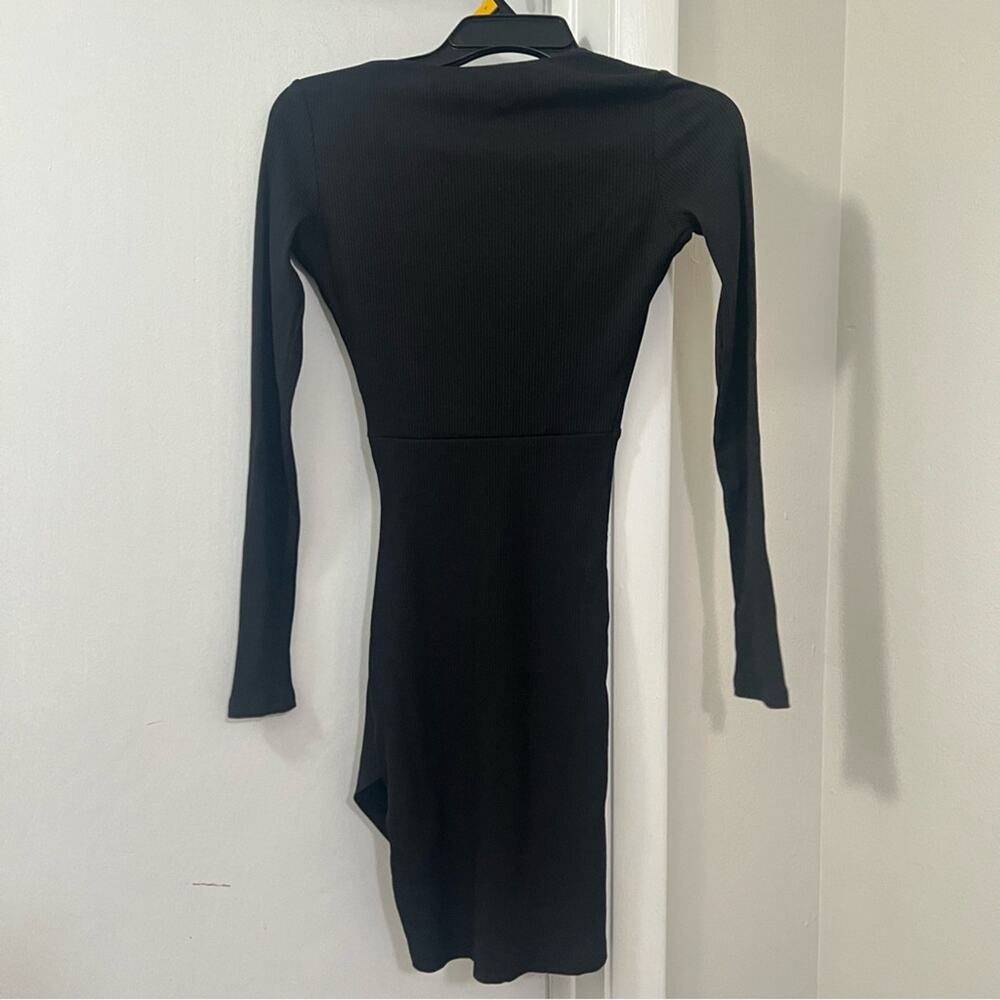 Tiger Mist Black Ribbed Cut-out Poppy Dress - Picture 10 of 14